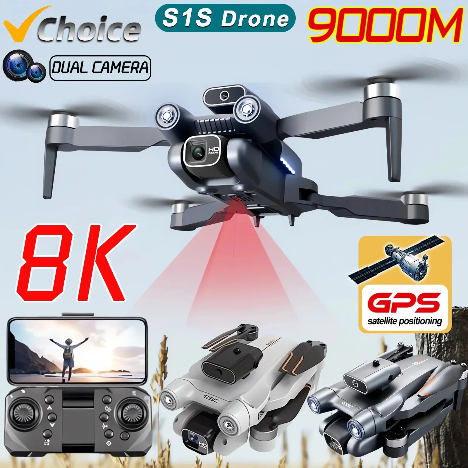Drone Camera 4K - Nuovo S1S 5G GPS Drone Camera