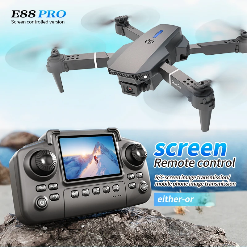Drone Camera 4K - Drone Professionale E88 PRO con Schermo,